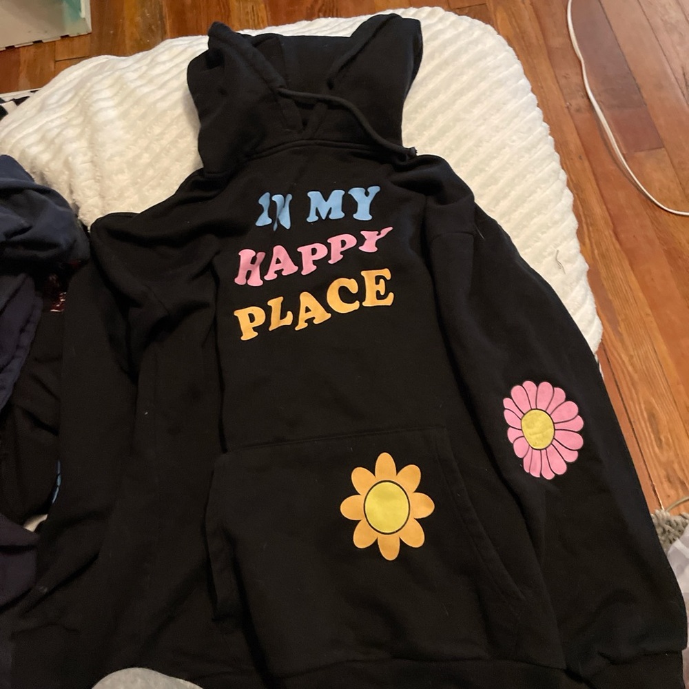 In my happy place colorful hoodie